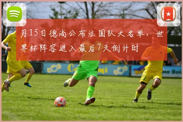 月15日德尚公布法国队大名单,世界杯阵容进入最后7天倒计时